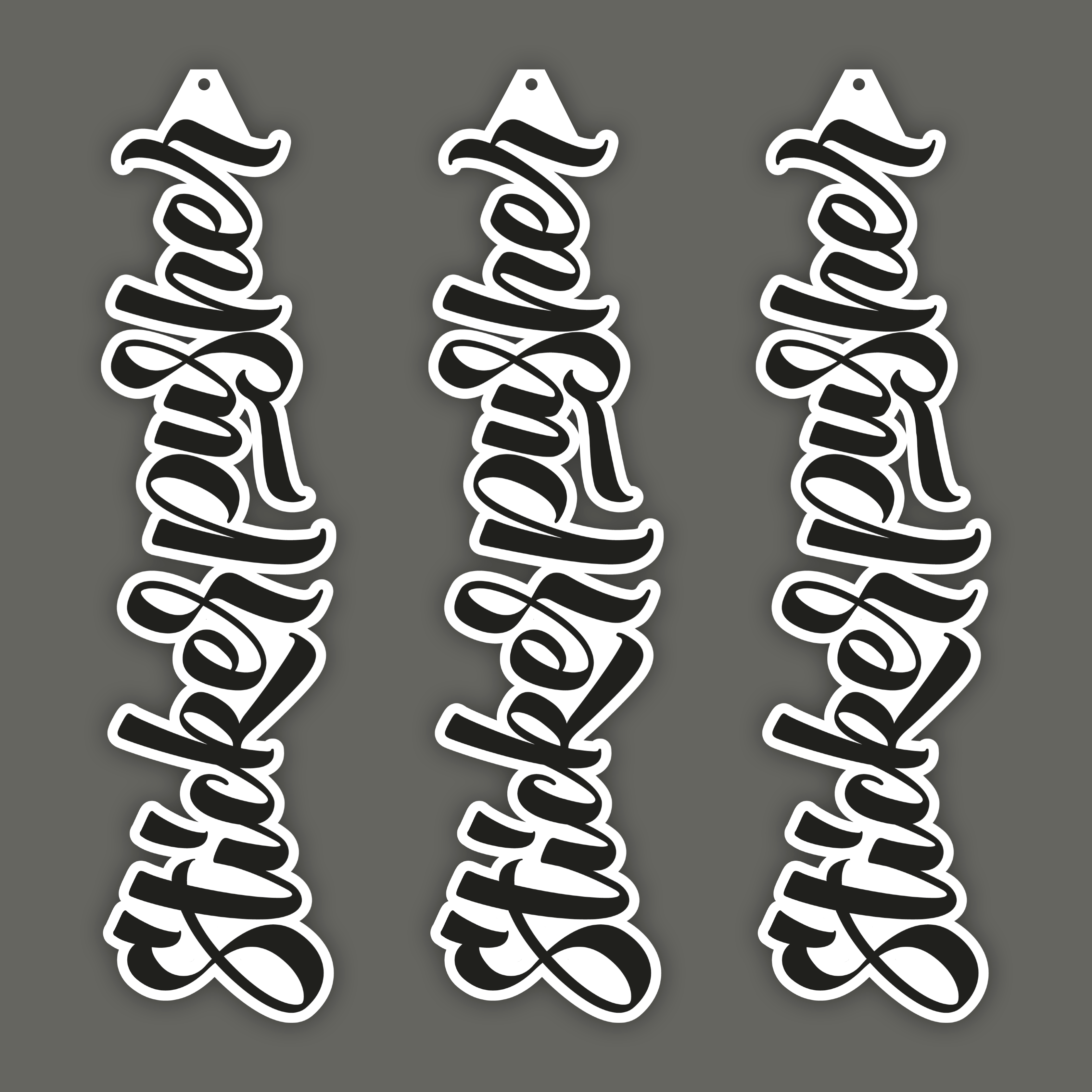 Hangtag kiss cut